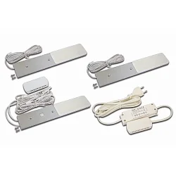 Onderbouwarmatuur S-PAD F incl. chauffeur, set van 3, met aanraakdimmer IP20