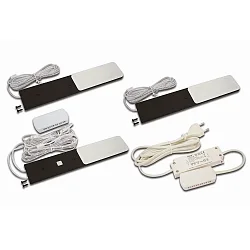 Onderbouwarmatuur S-PAD F incl. chauffeur, set van 3, met aanraakdimmer IP20
