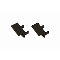 Eindkap FOR 9MM MILLED-IN PROFILE + 4MM STRIPS mechanisch, set van 2, links-rechts, zwart mat