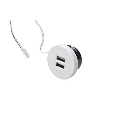 Contactdoos 24V 2-voudig, met adapter, wit