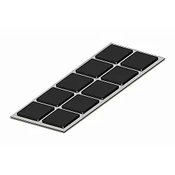 Rubber FOAM RUBBER set van 10, zwart