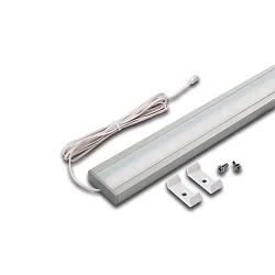 Lineair licht LED TOP-STICK H plat, opbouwversie, symmetrisch, microprismatisch IP20, aluminium, opaal dimbaar 7