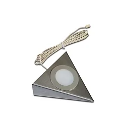 Onderbouwarmatuur UL 2-LED F met stekker IP20, rvs, opaal dimbaar 3W 210lm 4000K CRI 90-100 12.4cm