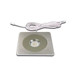 Inbouwarmatuur AQ 78-LED stijf, vierkant, met stekker IP20, rvs, transparant dimbaar 7,5W 450lm 3000K CRI 90-100