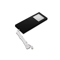 Onderbouwarmatuur LED SLIM-PAD F met stekker IP20, opaal, zwart dimbaar 5W 285lm 4000K 110° 110° CRI 80-89