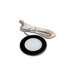 Paneelarmatuur FR 55-LED rond IP20, opaal, zwart dimbaar