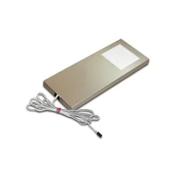Flat LED under-cabinet luminaire Dynamic LED Slim-Pad F, 24V-LED Dynamic, 5W 2700-5000K 285lm 110°, inox look