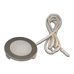 Inbouwarmatuur HVCLS FR 78-LED rond IP20, rvs, opaal dimbaar 3W 200lm 4000K CRI 80-89