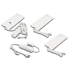 Wand- en plafondarmatuur LED SLIM-PAD F set van 3, dimbaar, bedienbaar met gebaren IP20, opaal, wit dimbaar