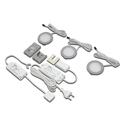 Inbouwarmatuur DYNAMIC FR 68-LED rond, set van 3, Tunable White, met afstandsbediening IP20, rvs