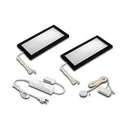Onderbouwarmatuur LED SKY dimbaar, bedienbaar met gebaren IP20, zwart dimbaar 12W 390lm 4000K 110° 110° CRI 80-89 21cm