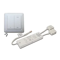 Radio wandschakelaar DYNAMIC DIM+CCT ZIGBEE / ALEXA - 24V set van 1, kinetisch, ZigBee-besturingssignaaluitgang (WiFi)