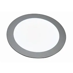 Wand- en plafondarmatuur TOULOUSE klein, rond IP44, gepoedercoat, zilver mat dimbaar