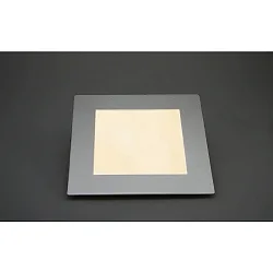 Wand- en plafondarmatuur TOULOUSE groot, hoekig IP44, gepoedercoat, zilver mat dimbaar