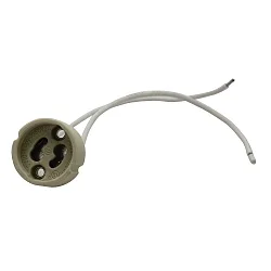 GU10 fitting met open kabel, wit