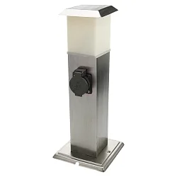 Energiezuil TAIPEH POWER PILLAR met Verlichting, rvs geborsteld