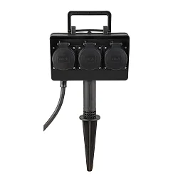 3-way power distributor DUBAI mit 1,5m connection cable and plug