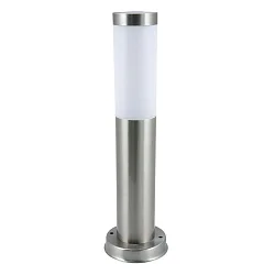 Sokkelarmatuur LARISA zonder sensor E27 IP44, rvs, gesatineerd 