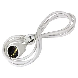 Protective contact extension, H05VV-F3G1,5mm², with childlock, white, 3m