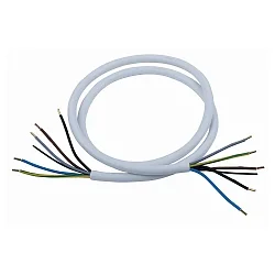 Stove connection cable H05 VV-F 5G 5x2,5mm² 1,50m, ferrules on both sides, white