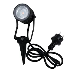 Lamp met grondpen PASAS met stekker IP65, antraciet 