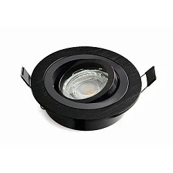 Downlight DL7801 rond, draaibaar GU5.3 und GU10 IP20, zwart dimbaar