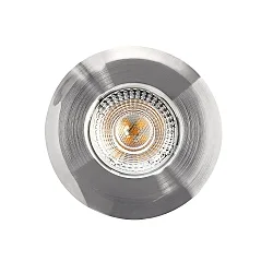 Spot DL7202 stijf IP44, nikkel dimbaar