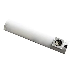 Onderbouwarmatuur DETMOLD stijf, met schakelaar, met stopcontact IP20, zilver mat  5W 250lm 4000K 120° 120° CRI 80 44.9cm