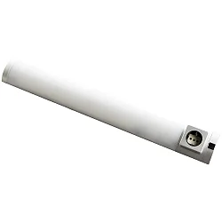 Onderbouwarmatuur DETMOLD met schakelaar, met stopcontact IP20, zilver mat  8W 420lm 4000K 120° 120° CRI 80 67.9cm