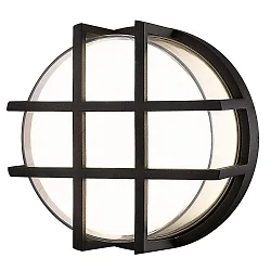 Wand- en plafondarmatuur CIRCULA rond, met rooster IP65, antraciet 