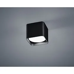 Plafondarmatuur DORA hoekig IP20, gesatineerd, zwart mat 