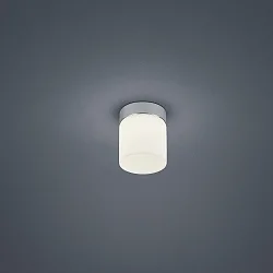Plafondarmatuur KETO cilindrisch, schakelbaar, met diffuser IP44, chroom 