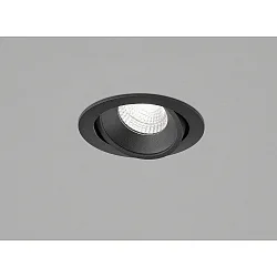 Plafondinbouwarmatuur SID IP65, zwart mat dimbaar