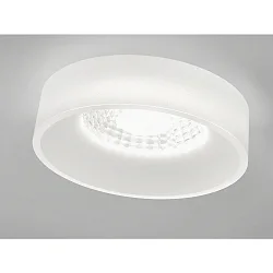 Plafondinbouwarmatuur IVA IP44, gesatineerd, wit dimbaar