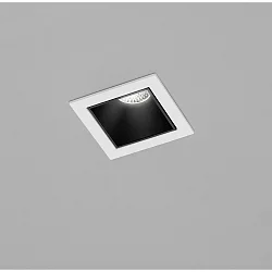 Plafondinbouwarmatuur PIC hoekig IP20, zwart, wit