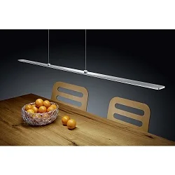 Pendelarmatuur LEXX hoekig IP30, chroom, nikkel mat, gesatineerd, geanodiseerd dimbaar