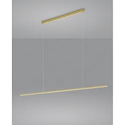 Pendelarmatuur LOOPY direct, met diffuser IP20, goud mat dimbaar