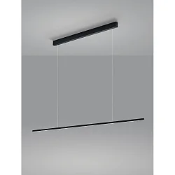 Pendelarmatuur LOOPY direct, met diffuser IP20, gesatineerd, zwart mat dimbaar