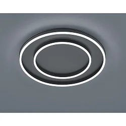 Plafondarmatuur SONA IP20, gesatineerd, zwart mat dimbaar