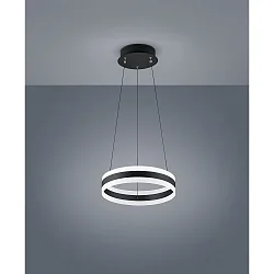 Pendelarmatuur LIV 40 up down, ring vorm IP20, zwart mat dimbaar