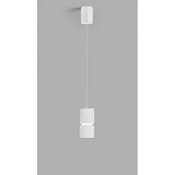 Pendelarmatuur ROK 1-vlams, instelbaar, direct / indirect, focusseerbaar IP20, wit mat dimbaar