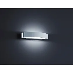 Wandarmatuur YONA klein IP20, aluminium gepolijst, wit mat 