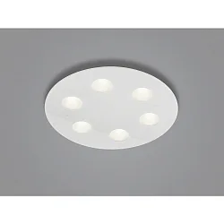 Plafondarmatuur NOMI 6-vlams, rond LED IP20, wit dimbaar