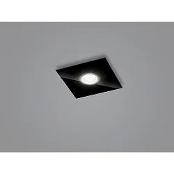 Plafondarmatuur NOMI 1-vlams, vierkant LED IP20, zwart mat dimbaar