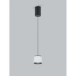 Pendelarmatuur OVE IP20, zwart, wit dimbaar