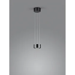 Pendelarmatuur ODA IP20, zwart chroom dimbaar