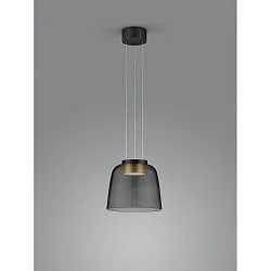 Pendelarmatuur ODA met lampenkap IP20, goud, zwart dimbaar