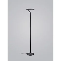floor lamp ELARA with cord dimmer, ring shape IP20, black matt dimmable