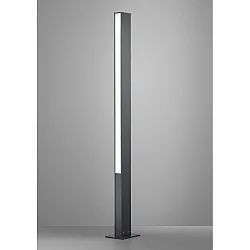 Lichtpaal TENDO 2-vlams, zijdelingse straling IP55, aluminium, grafiet, gesatineerd 