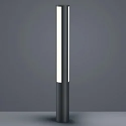 Lichtpaal PIER 3-vlams, zijdelingse straling IP55, grafiet, gesatineerd 